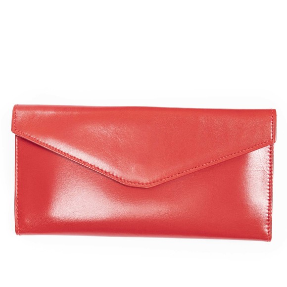 Red Leather Interlocking G Bifold Wallet main image 0